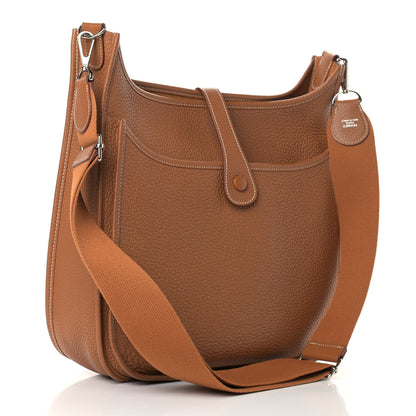 Hermes Taurillon Clemence Evelyne III PM Gold 3 of 9