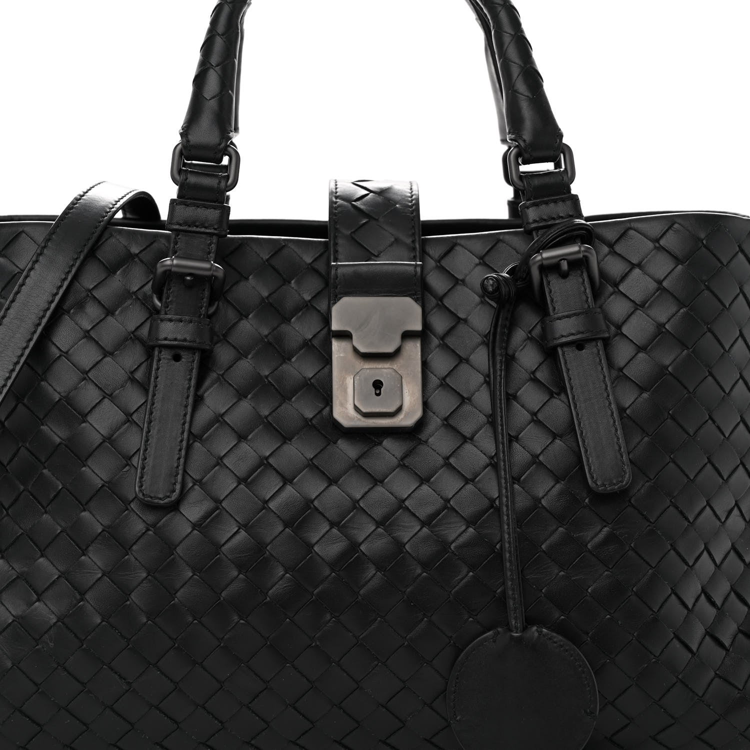 Bottega Veneta Light Calf Intrecciato Small Roma Black 8 of 12