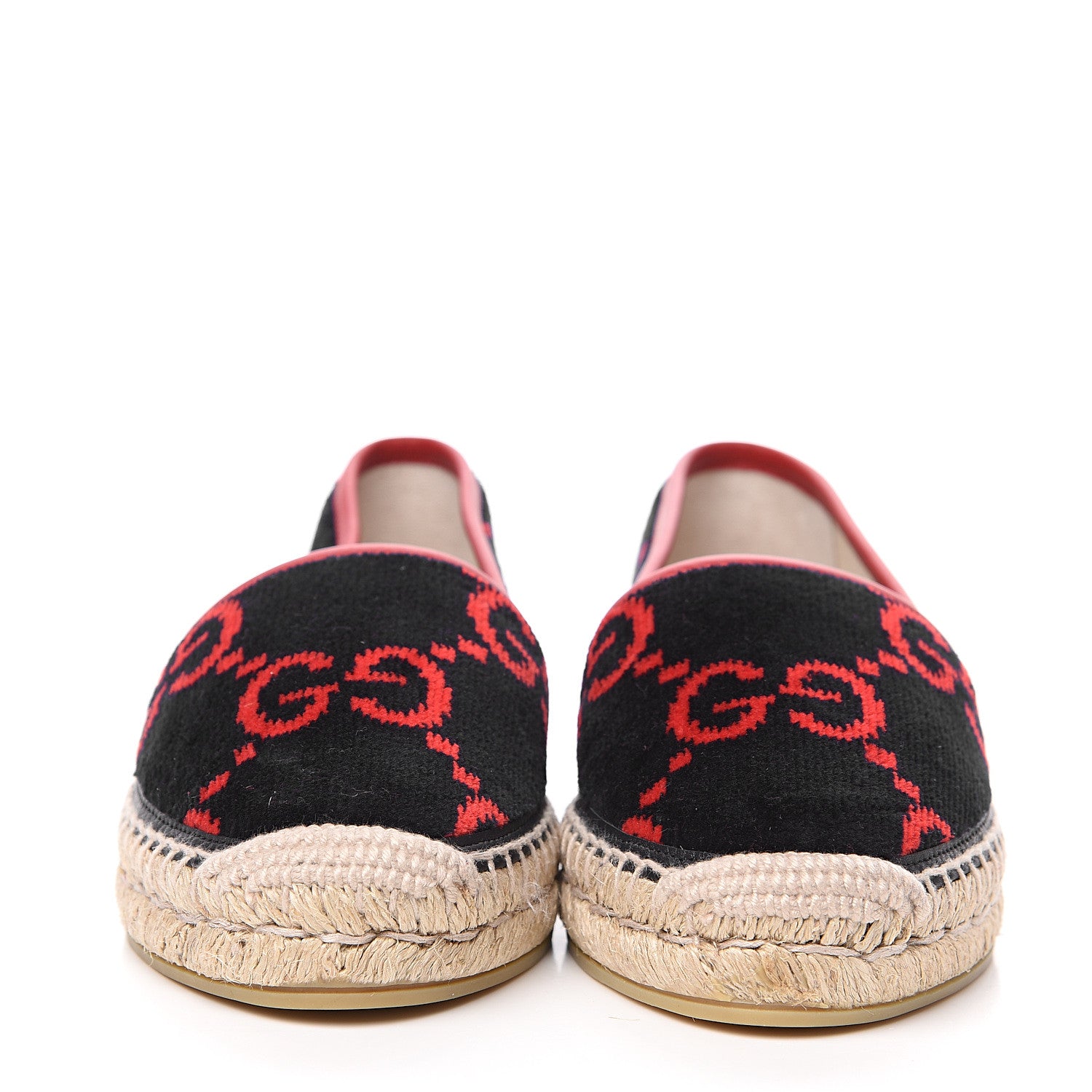Gucci Terry Cloth GG Monogram Espadrilles 35 Blue Red 2 of 9