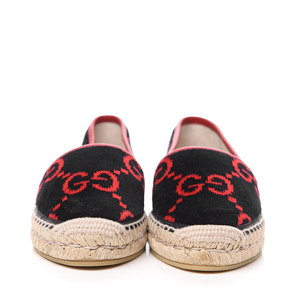 Gucci Terry Cloth GG Monogram Espadrilles 35 Blue Red 2 of 9