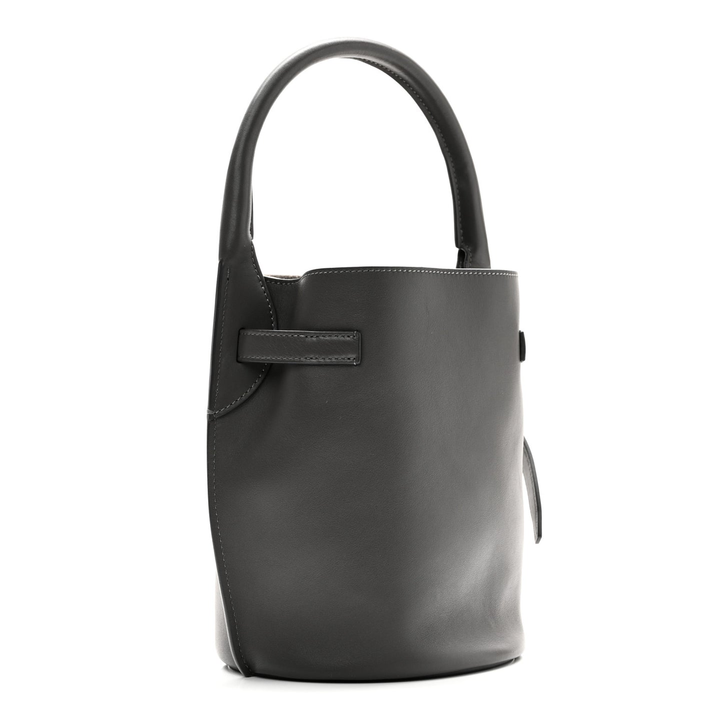 Smooth Calfskin Nano Big Bag Bucket Grey