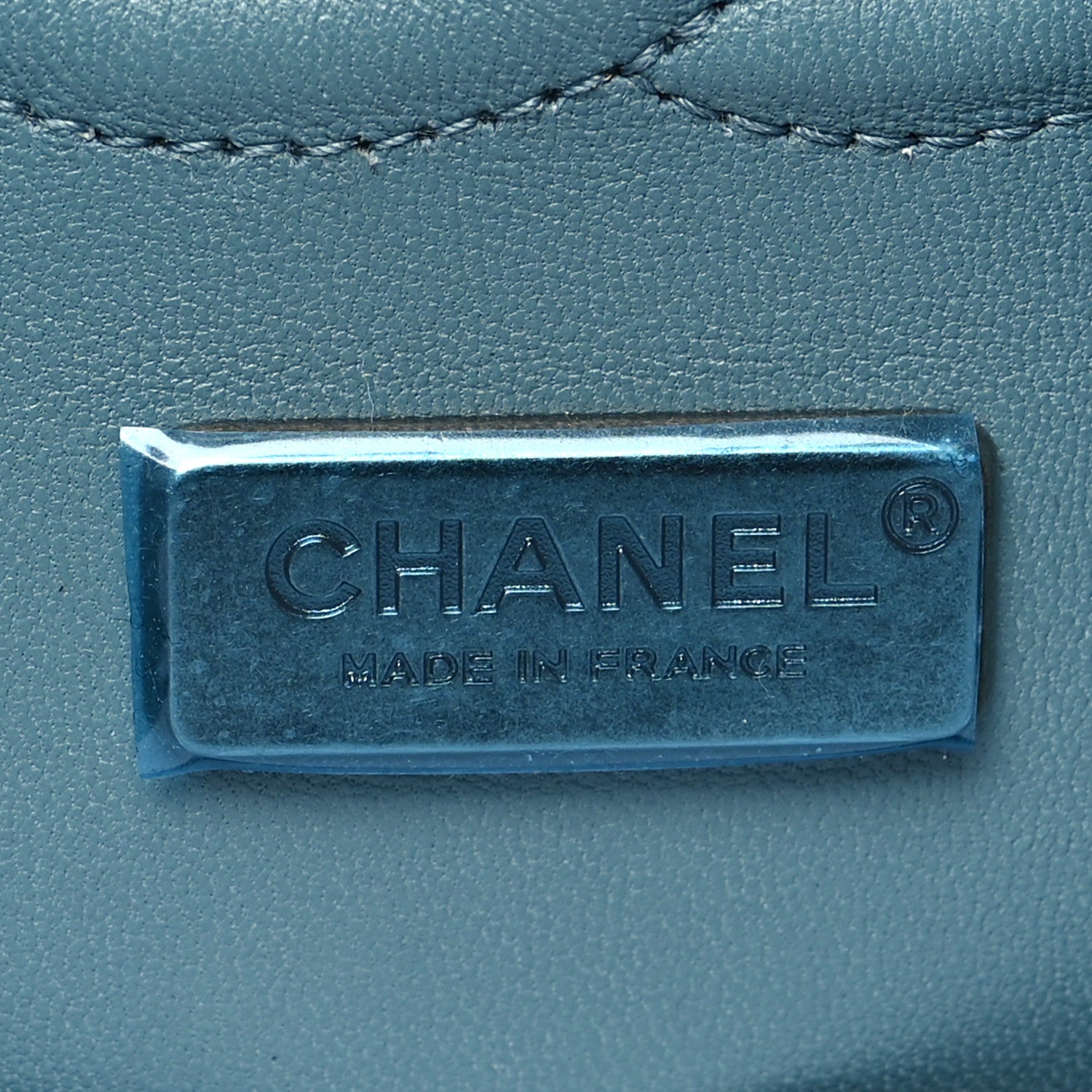 Chanel Felt Flower Embroidered Medium Double Flap Blue Multicolor 6 of 11