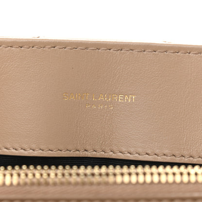 Saint Laurent Calfskin Y Quilted Monogram Medium Loulou Chain Satchel Dark Latte 6 of 11