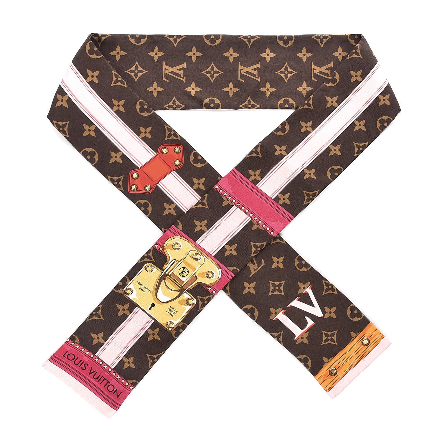Louis Vuitton Silk Monogram Summer Trunks Bandeau Brown 1 of 4