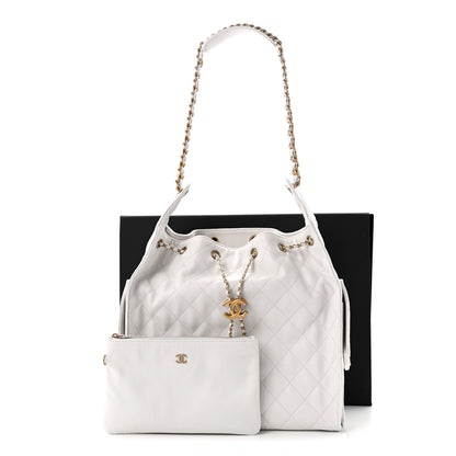Chanel Caviar Quilted Medium Chanel 25 Handbag White 11 of 11