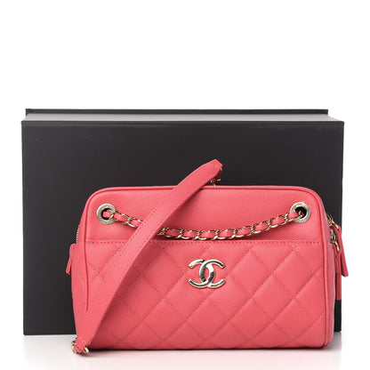 Chanel Caviar Quilted Small In & Out Camera Case Pink 11 of 11
