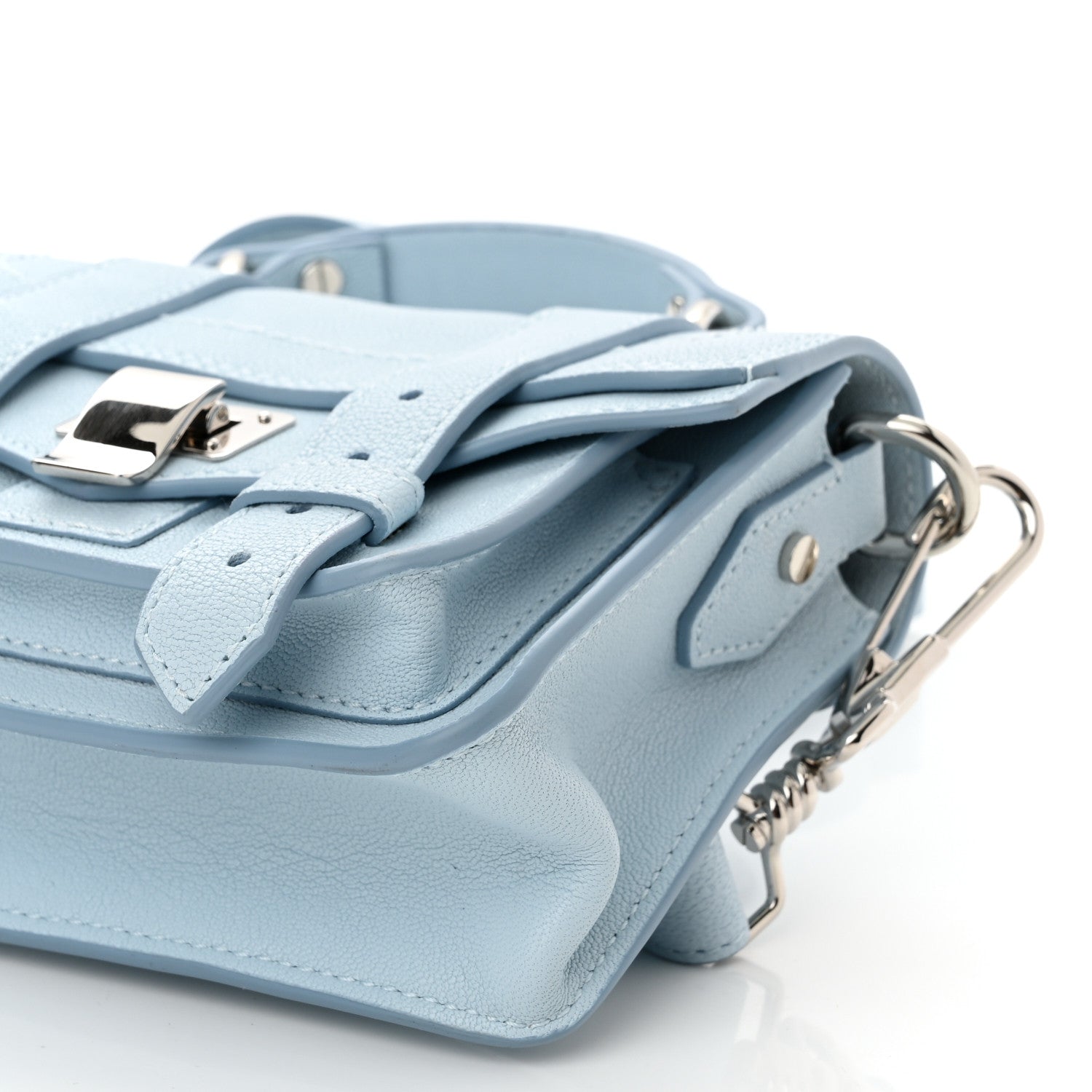 Proenza Schouler Lambskin Micro PS1 Satchel Baby Blue 9 of 9