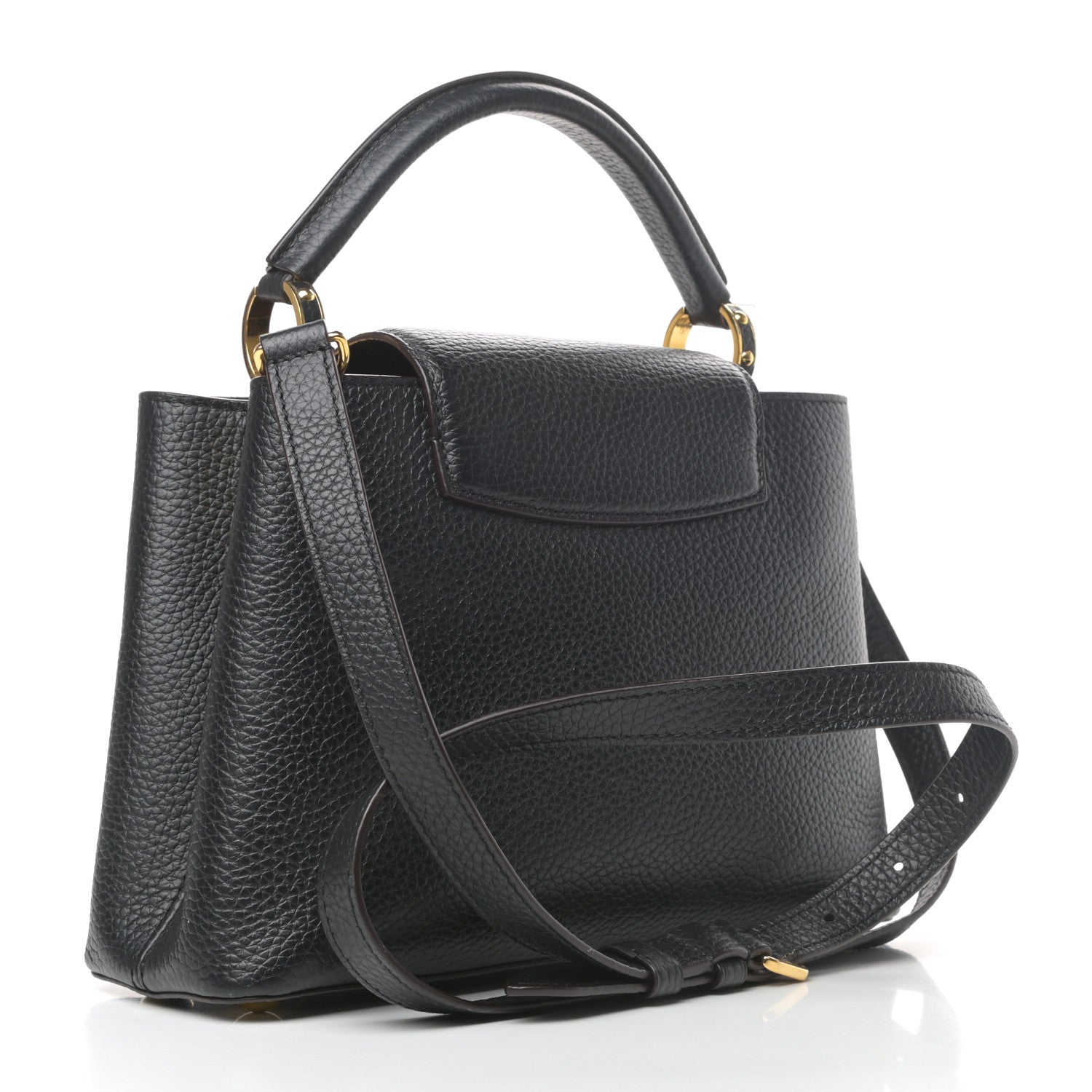 Louis Vuitton Taurillon Capucines BB Black 3 of 9