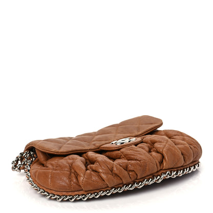 Chanel Washed Lambskin Quilted Medium Chain Around Messenger Dark Beige 3 of 7