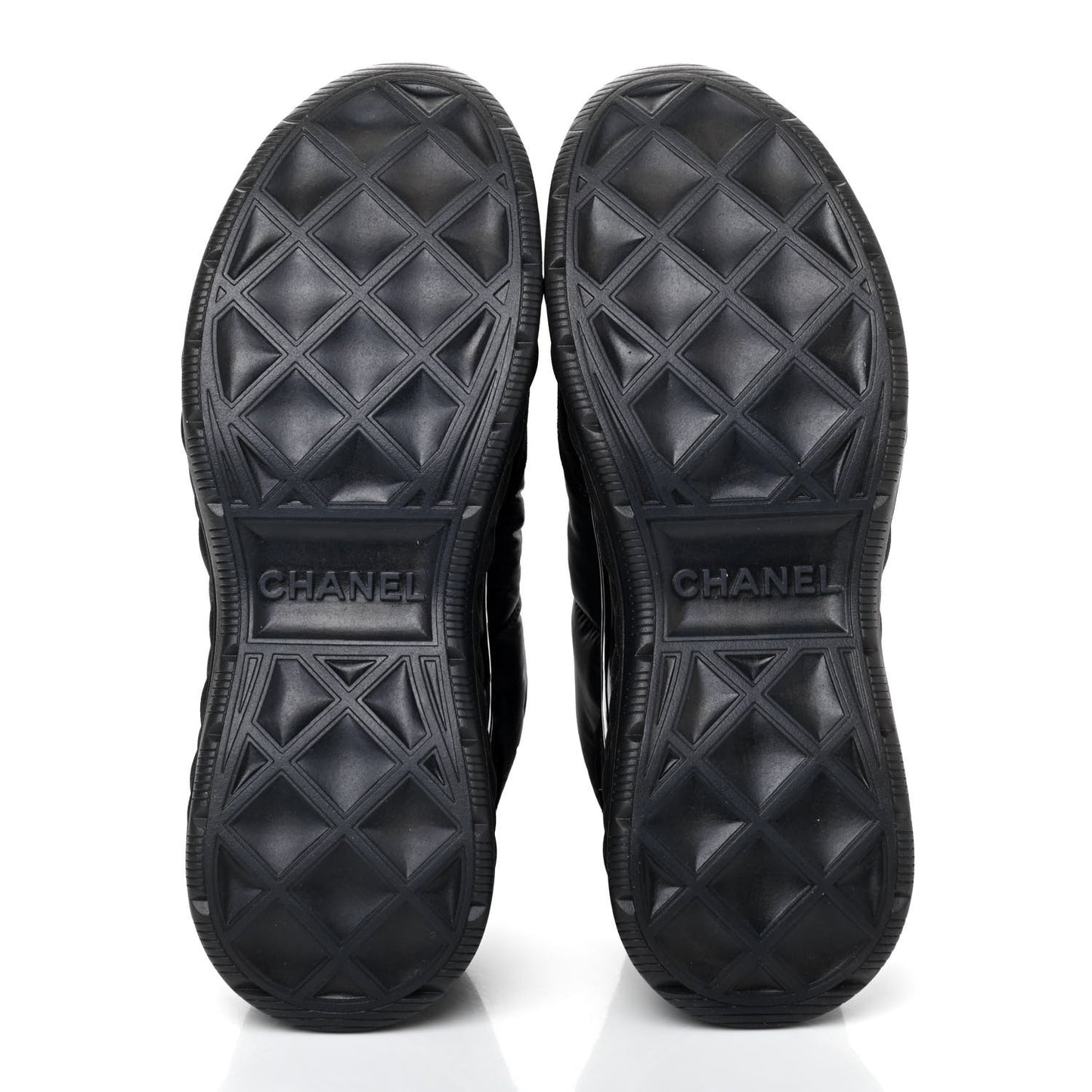 Nylon Suede Calfskin CC Sneakers 38 Black