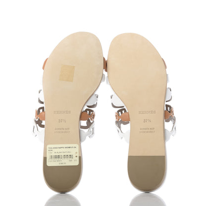 Hermes Nappa Thalassa 90 Sandals 37.5 White Naturel 5 of 10