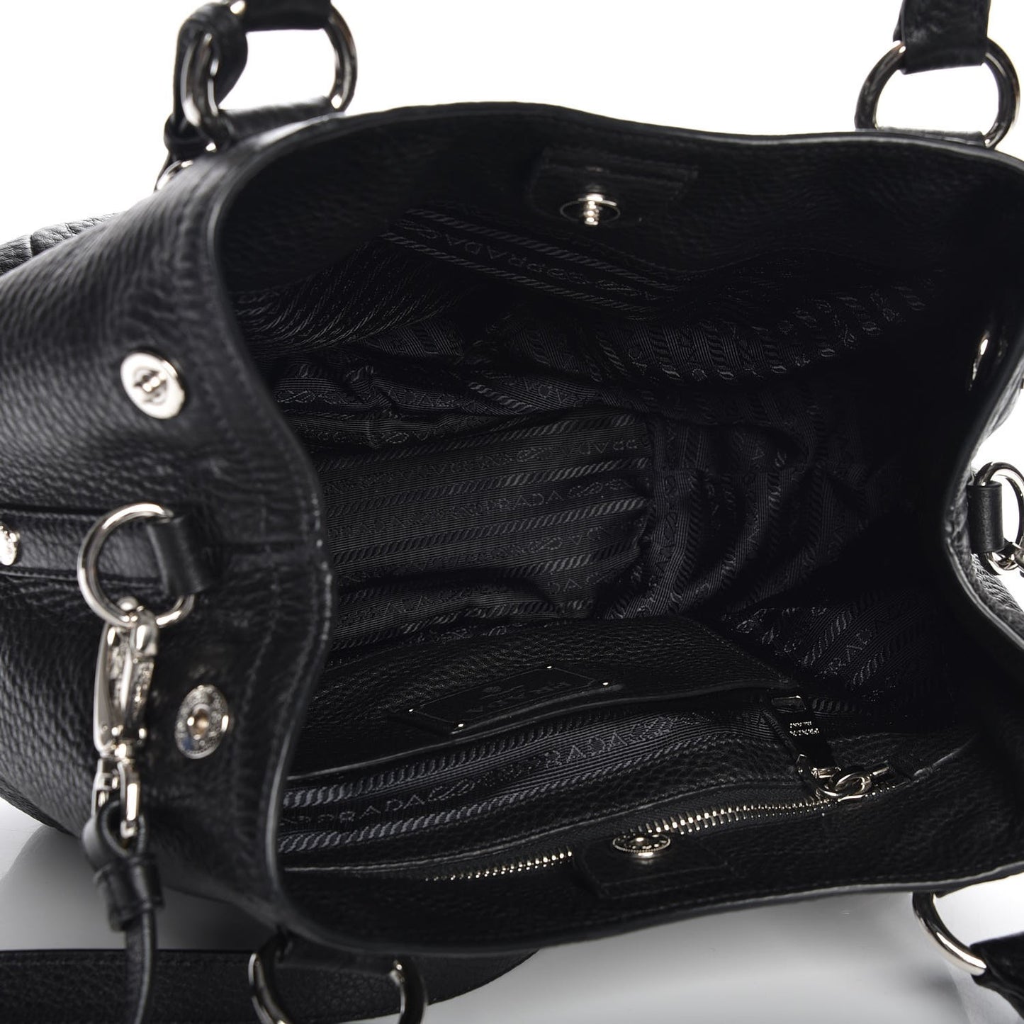 Vitello Daino Tote Nero Black