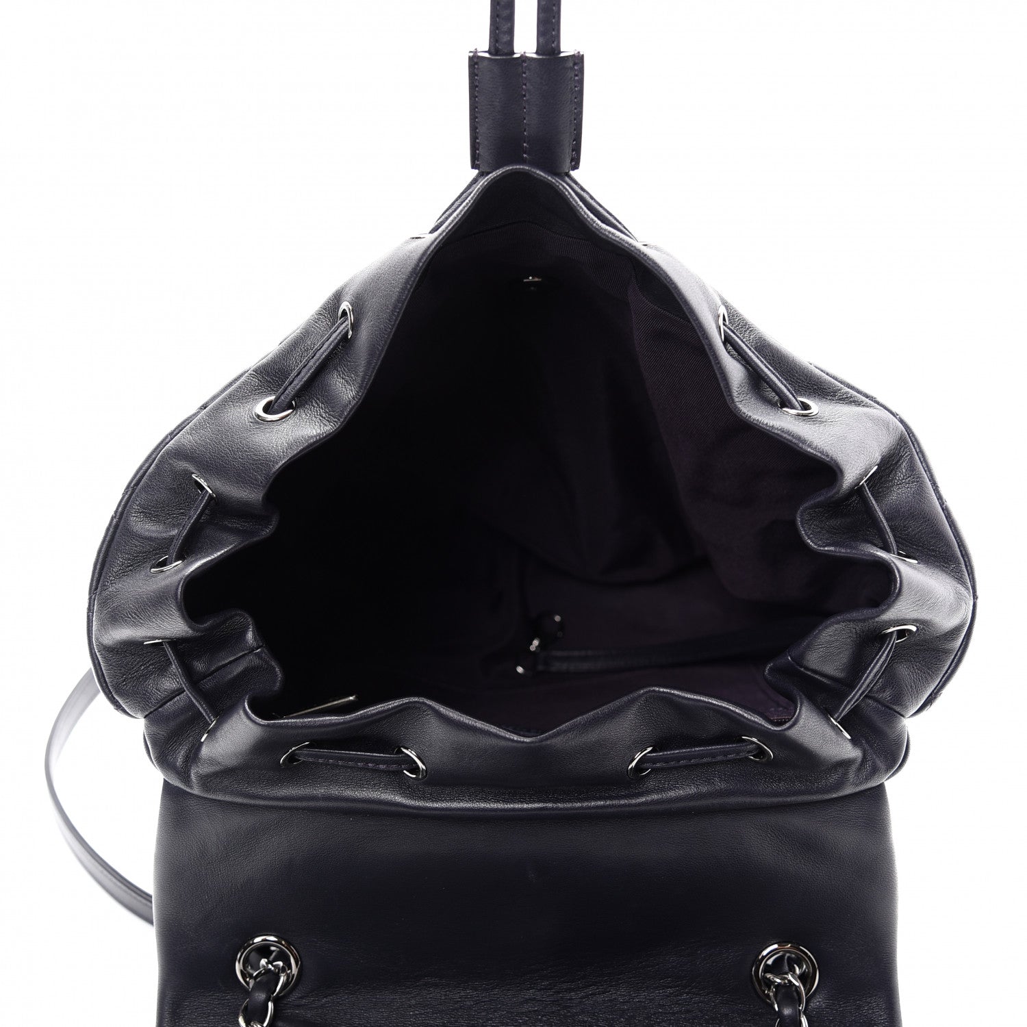 Chanel Lambskin Quilted Large Urban Spirit Backpack Navy 4 of 9
