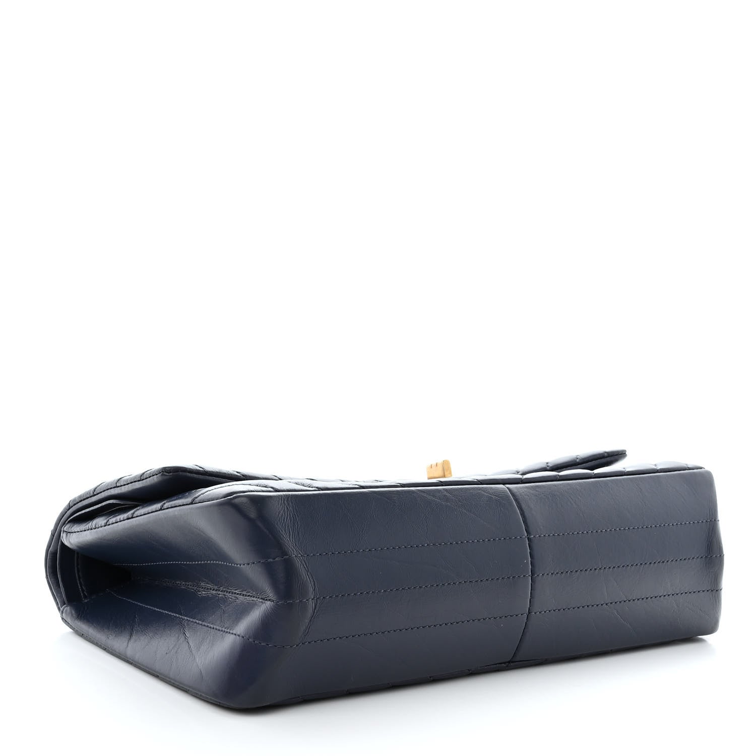 Chanel Aged Calfskin Chevron Quilted 2.55 Reissue 226 Flap Navy Blue 4 of 11