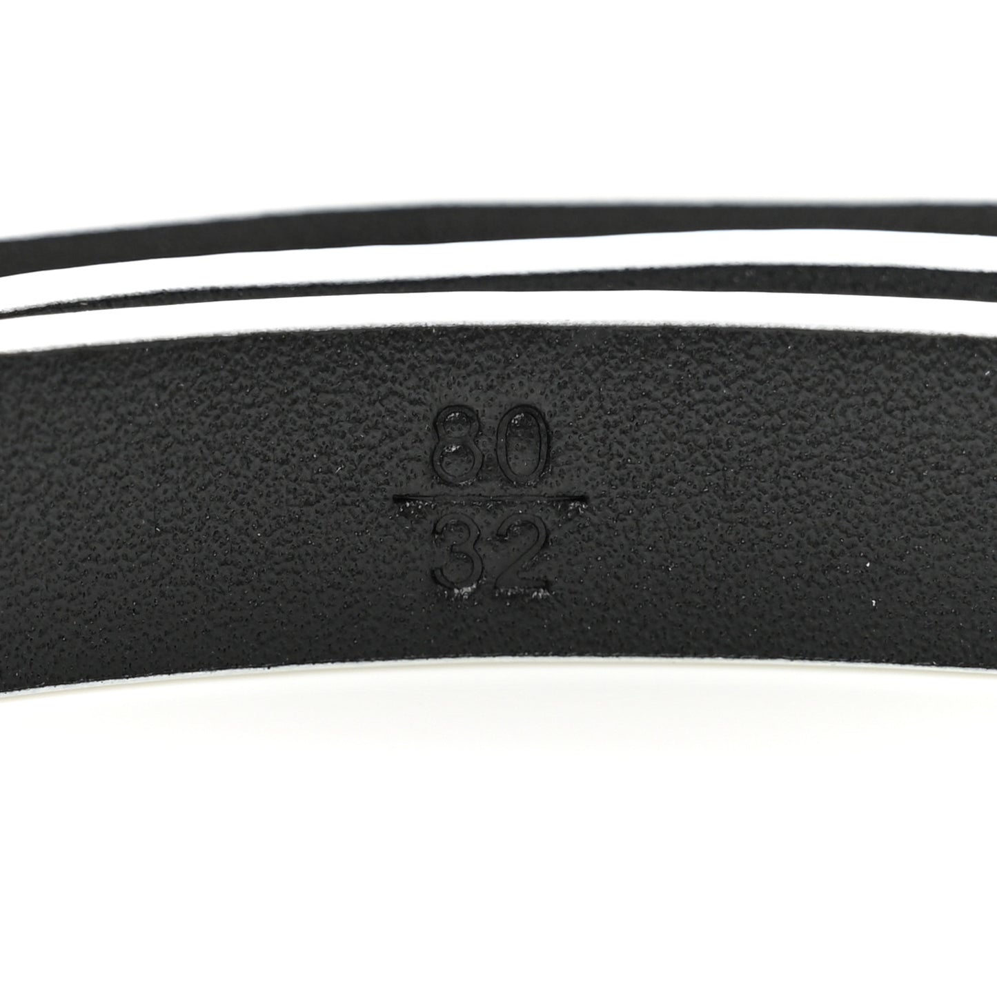 Calfskin Metal CC Chain Belt 80/32 White