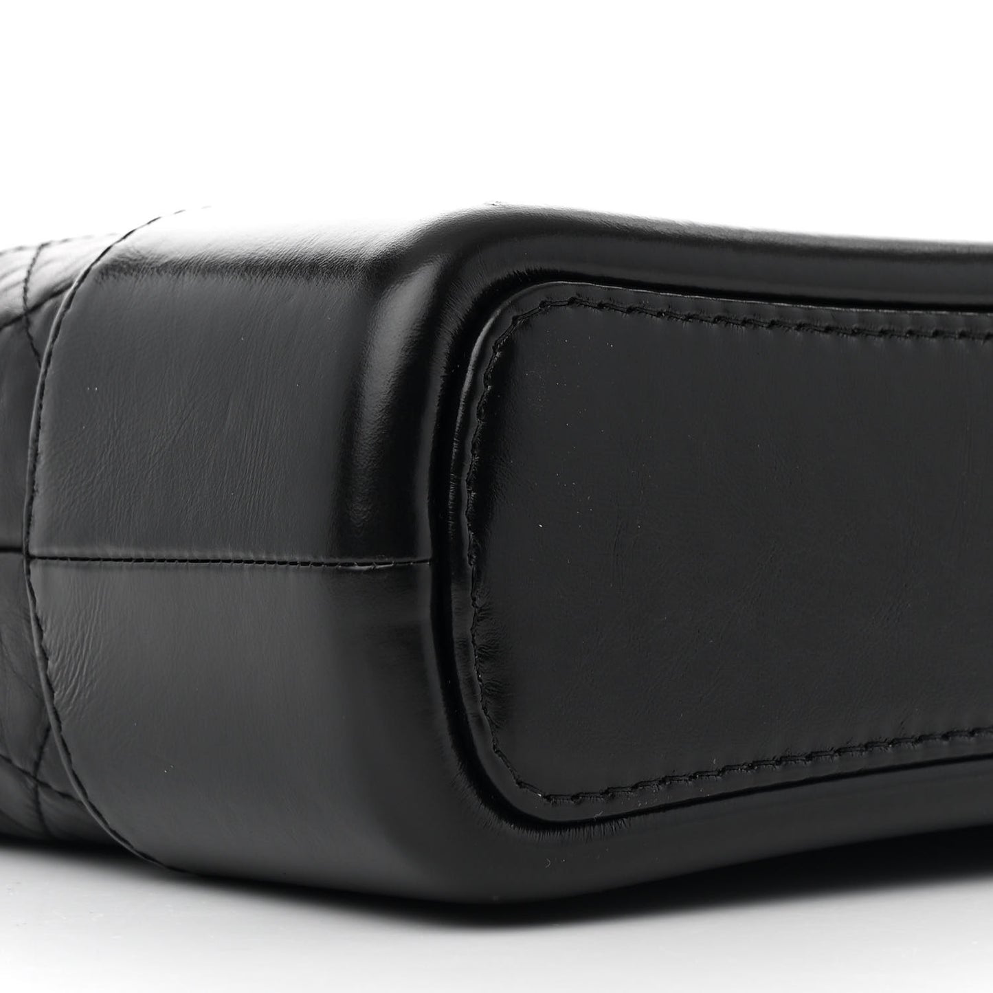 Aged Calfskin Quilted New Medium Gabrielle Hobo Black