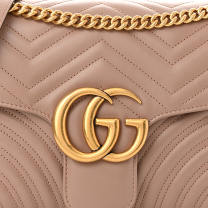 Gucci Calfskin Matelasse Medium GG Marmont Shoulder Bag Porcelain Rose 8 of 12