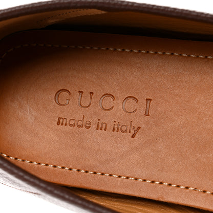 Gucci Hebron Calfskin Mens Horsebit Loafers 8.5 Light Brown 7 of 9