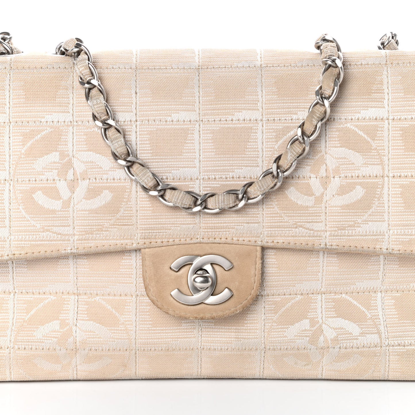 Nylon Medium Travel Flap Light Beige