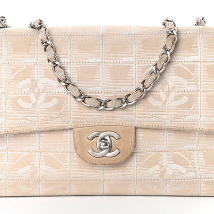 Chanel Nylon Medium Travel Flap Light Beige 8 of 10