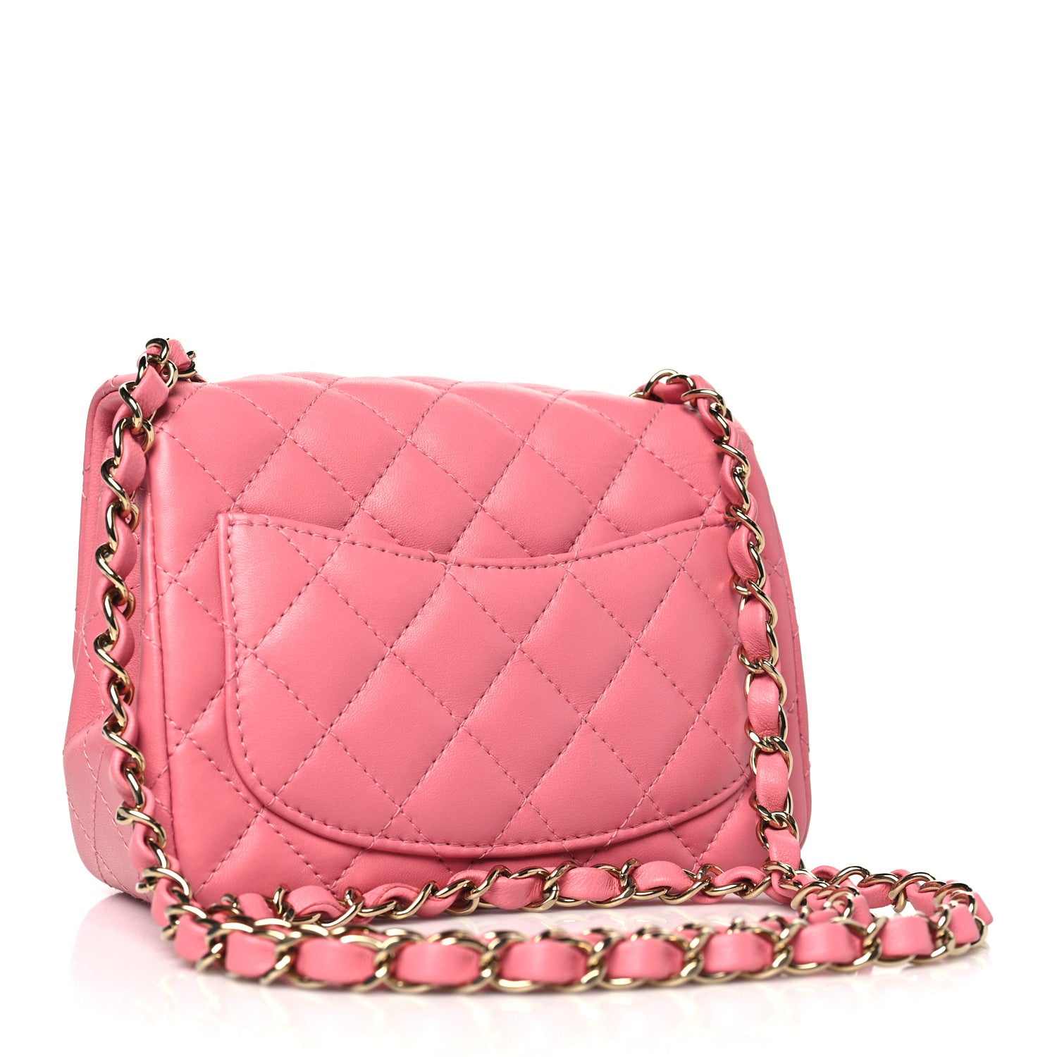 Chanel Lambskin Quilted Mini Square Flap Pink 3 of 10