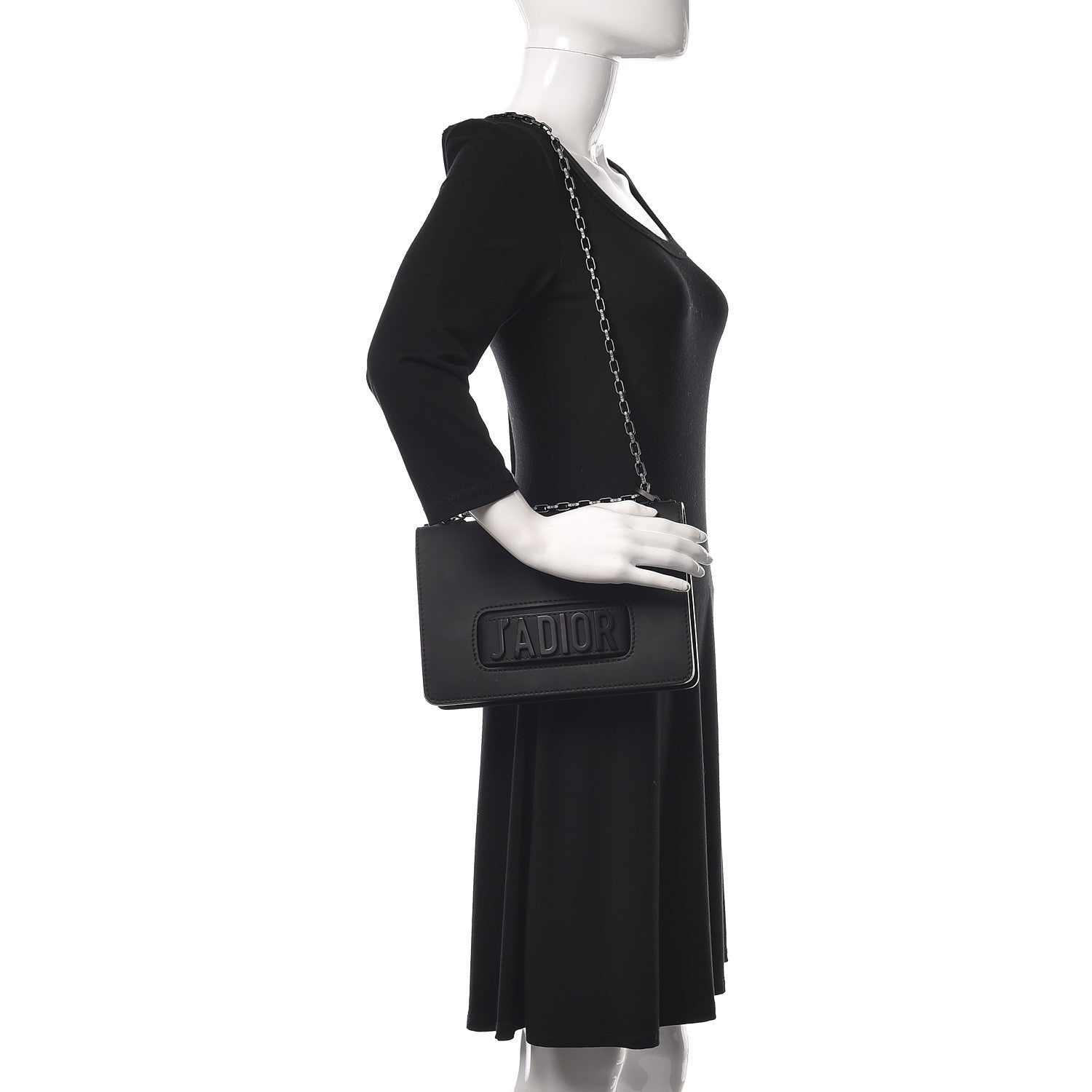 Christian Dior Ultra Matte Calfskin J'Adior Chain Flap Bag Black 2 of 12
