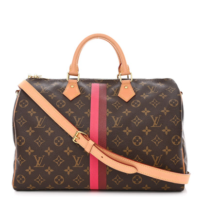 Louis Vuitton Monogram My LV Heritage Speedy Bandouliere 35 Fuchsia Bordeaux 1 of 13