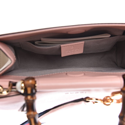 Gucci Nappa Bamboo Web Mini Nymphaea Top Handle Bag Perfect Pink Mystic White 6 of 11