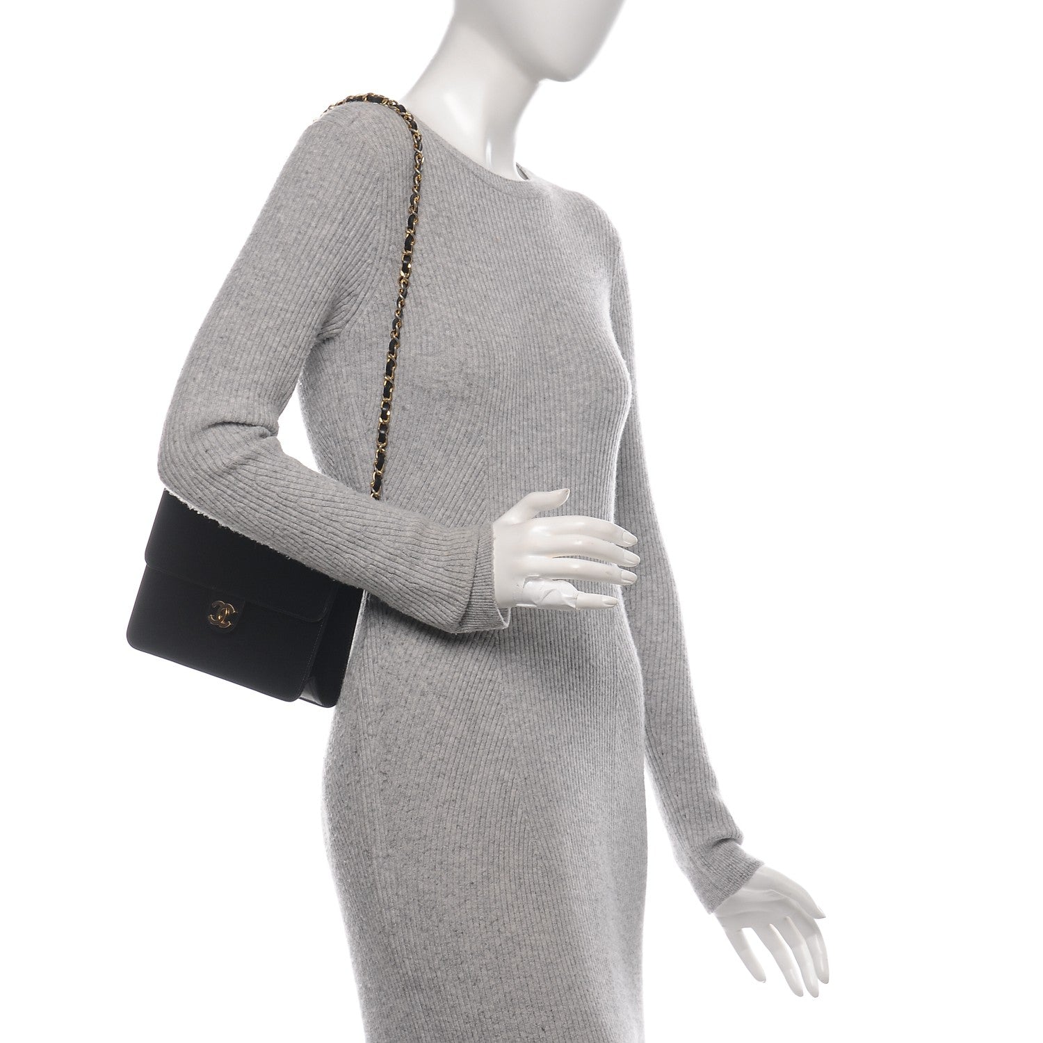 Chanel Calfskin Small Single Flap Black 2 of 9