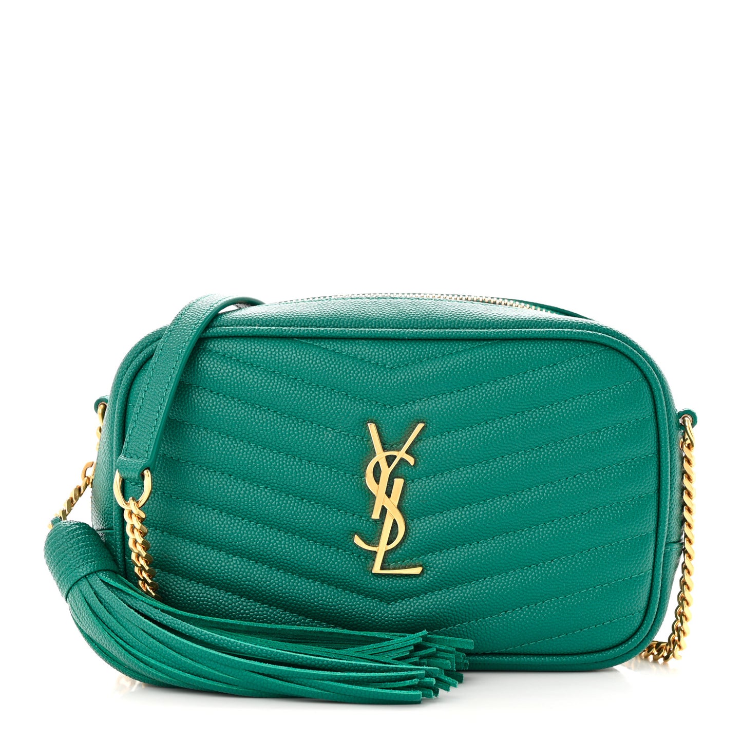 Grain De Poudre Matelasse Monogram Mini Lou Camera Bag Brilliant Grass