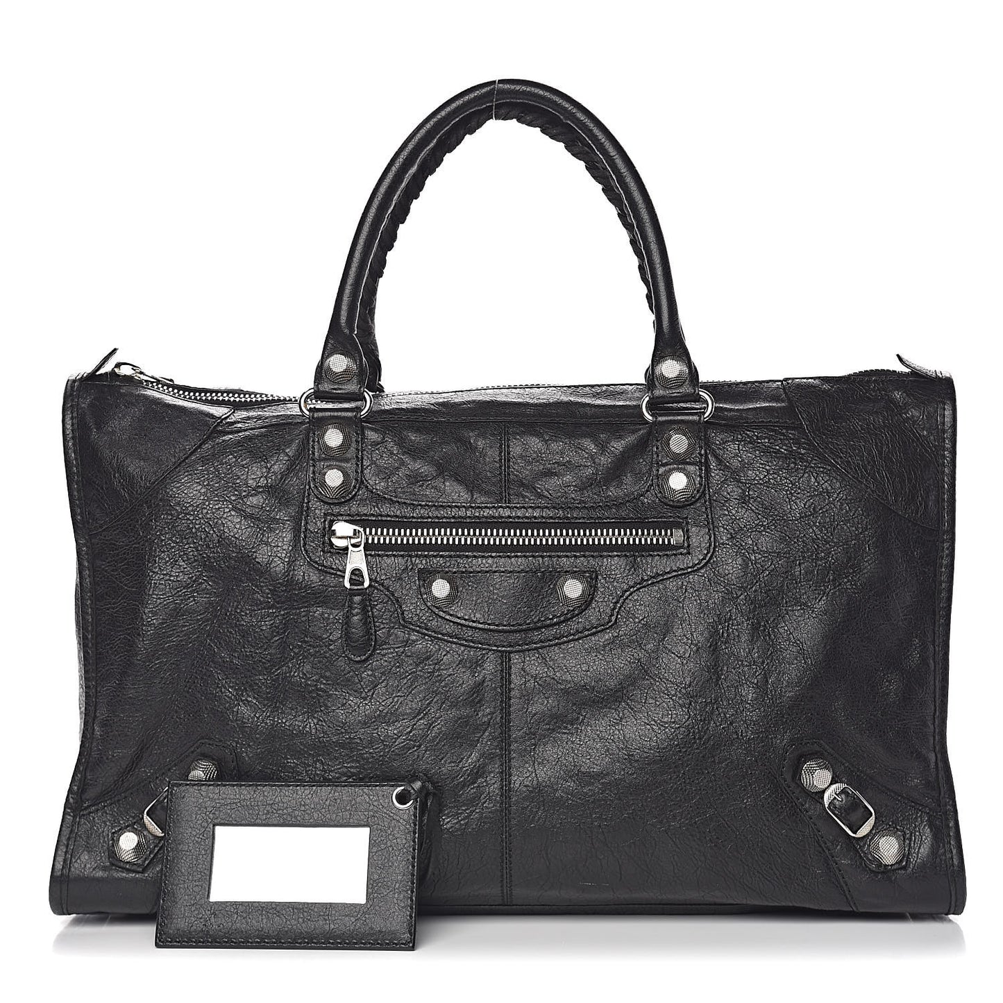 Agneau Giant 12 Silver Hardware Work Black