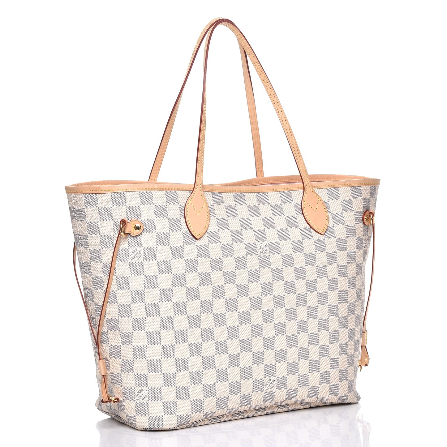 Damier Azur Neo Neverfull MM Rose Ballerine