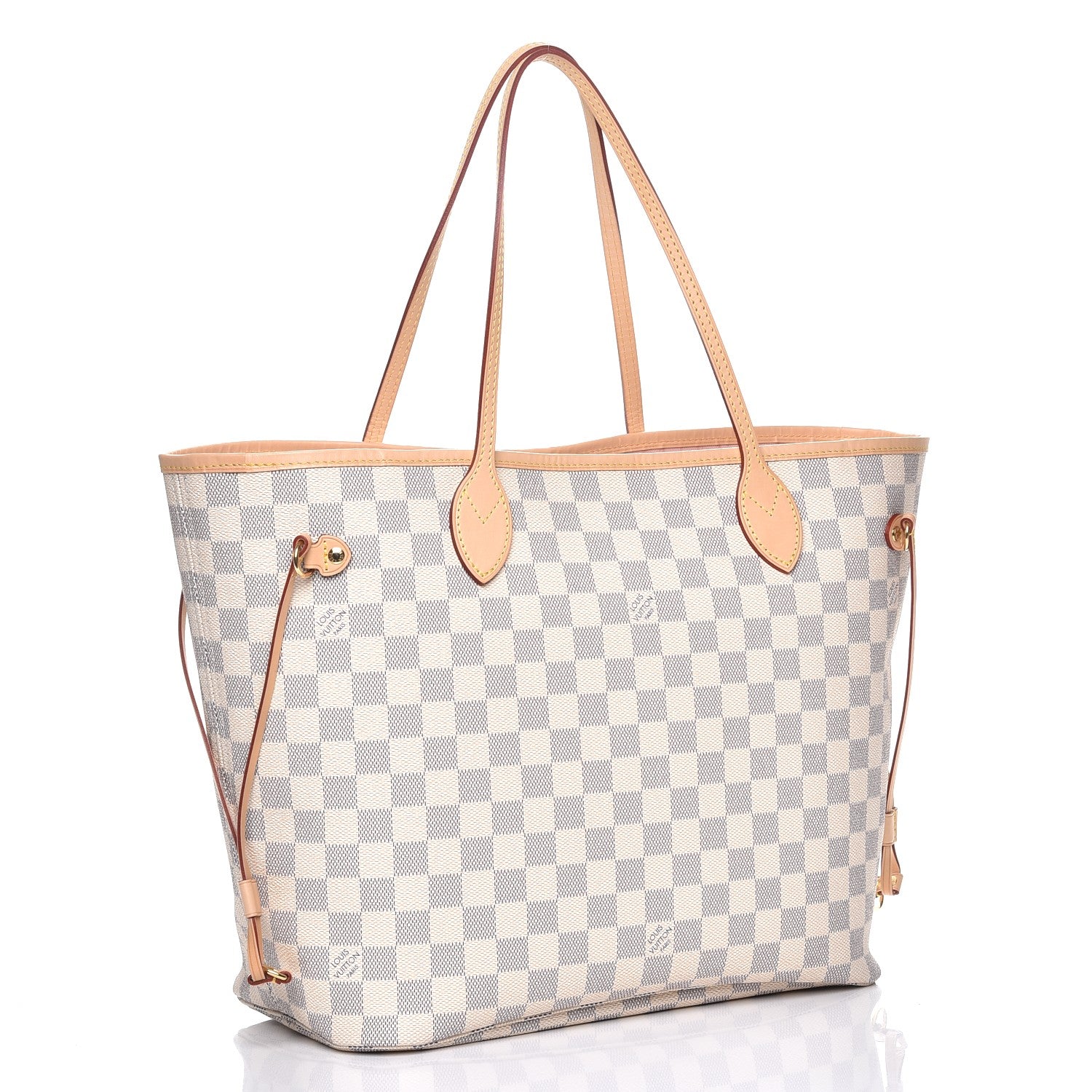 Louis Vuitton Damier Azur Neo Neverfull MM Rose Ballerine 3 of 9