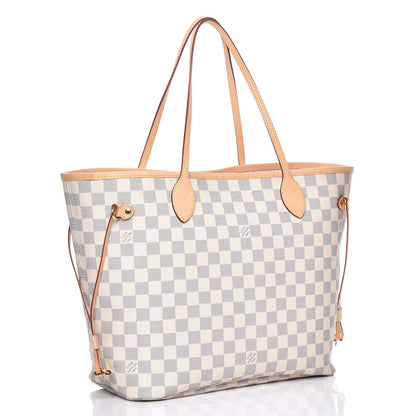 Louis Vuitton Damier Azur Neo Neverfull MM Rose Ballerine 3 of 9