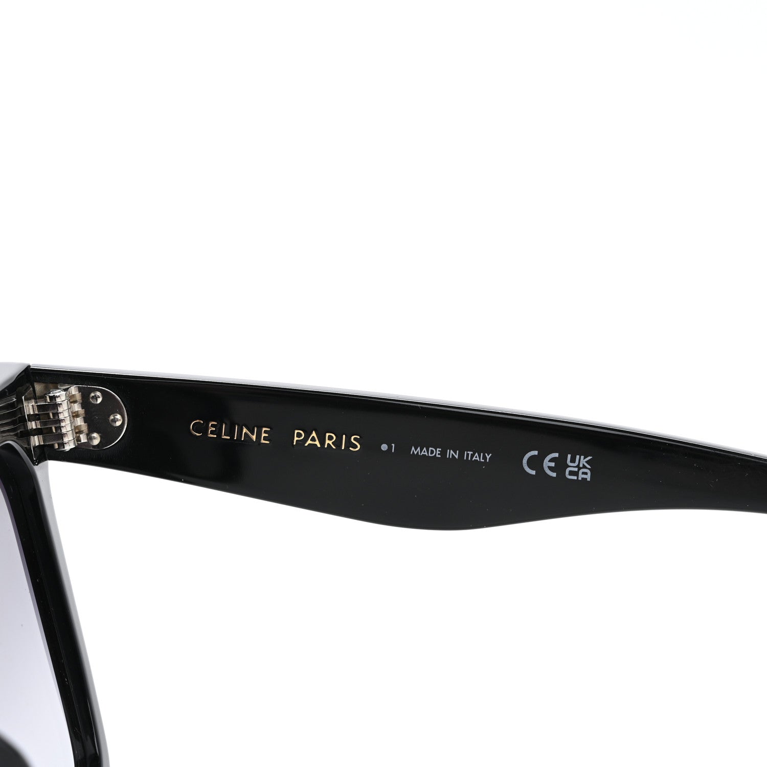 Celine Acetate Polarized Oversized Sunglasses CL4055IN Black 5 of 7