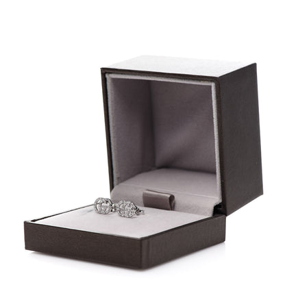 Gucci 18K White Gold Diamond Running G Earrings 5 of 5