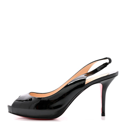 Christian Louboutin Patent Slingback Pumps 36 Black 1 of 15