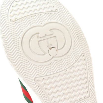 Gucci Calfskin Web Perforated Womens Platform 55mm Sneakers 39.5 White Bright Splash 9 of 11