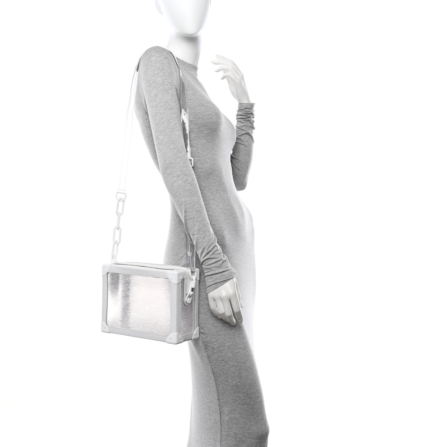 Calfskin PVC Epi Plage Soft Trunk Optic White