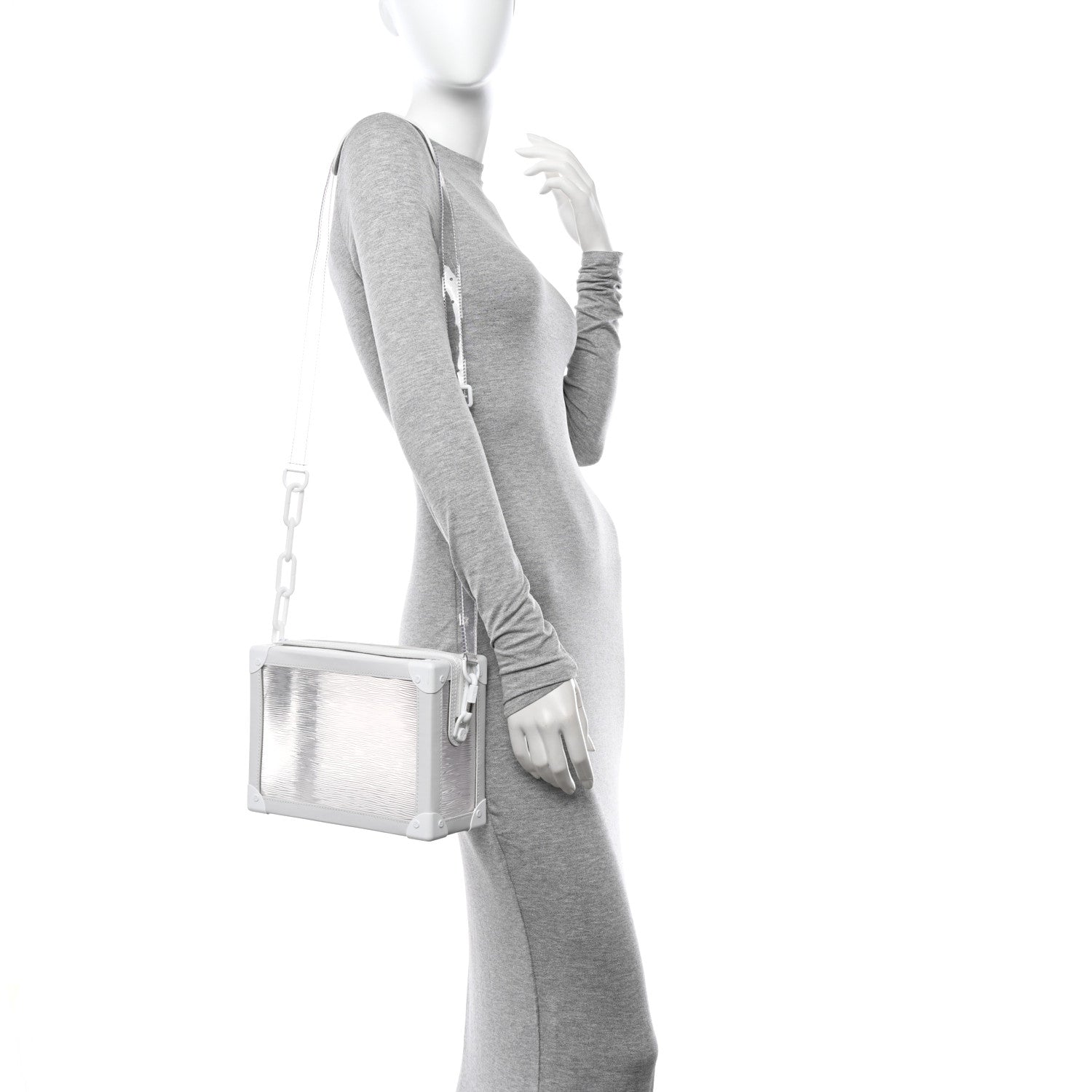Louis Vuitton Calfskin PVC Epi Plage Soft Trunk Optic White 2 of 12