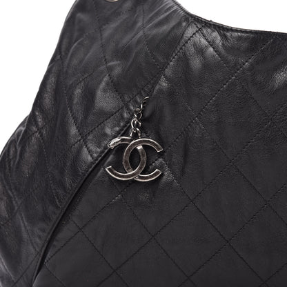 Chanel Calfskin Coco Pleats Hobo Black 10 of 10