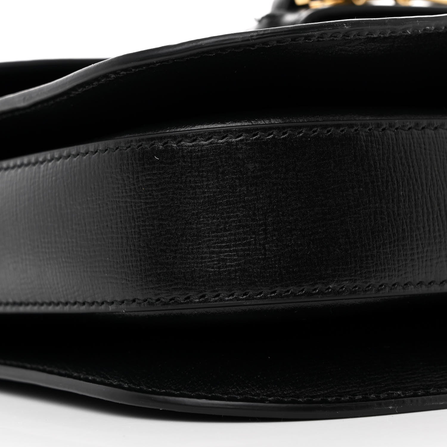 Gucci Azalea Calfskin Horsebit 1955 Shoulder Bag Black 9 of 10