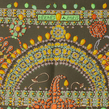 Hermes Silk Parures Des Maharajas Scarf 90 7 of 7
