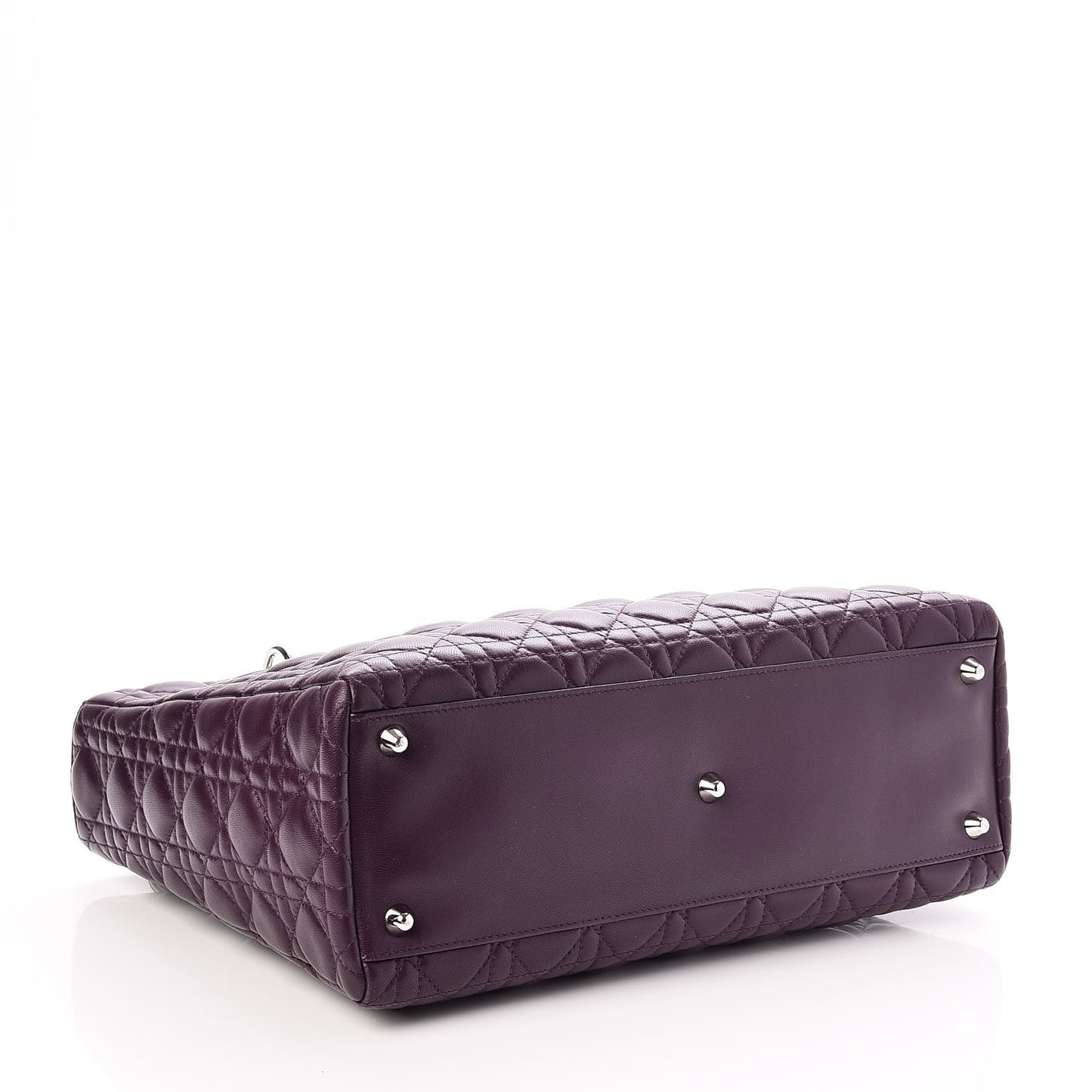 Lambskin Cannage Large Lady Dior Purple