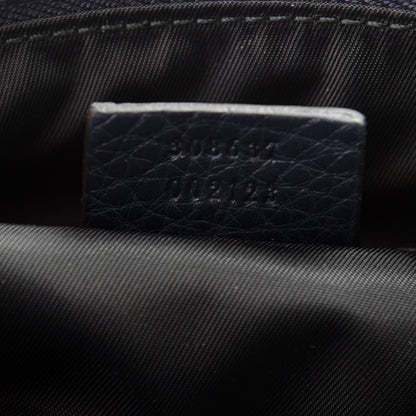 Gucci Pebbled Calfskin Large Soho Cosmetic Case Blue 7 of 7