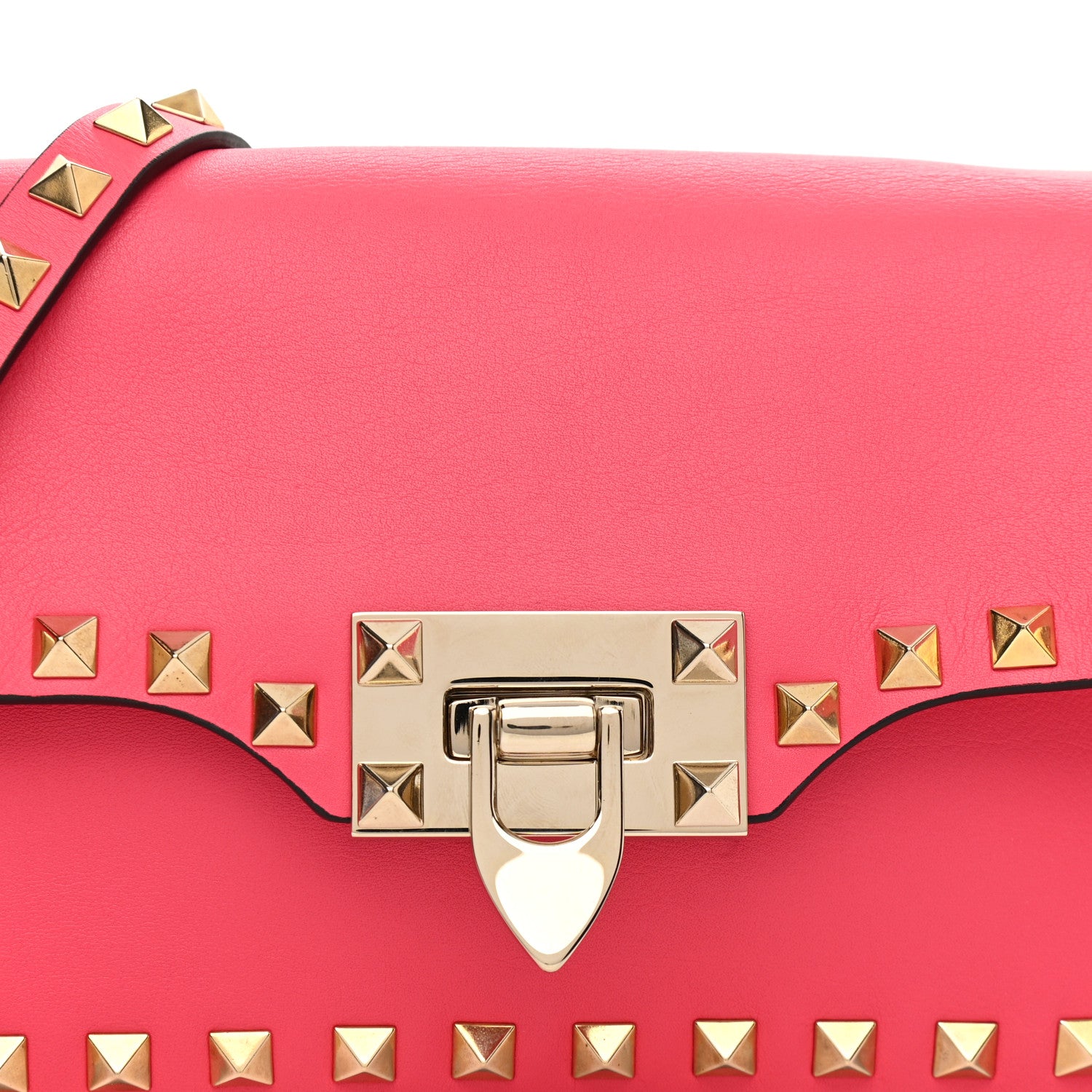 Valentino Garavani Vitello Mini Rockstud Flap Saddle Crossbody Bag Deep Rose 7 of 10