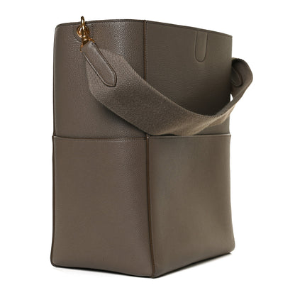 Celine Soft Grained Calfskin Sangle Bucket Bag Taupe 3 of 11