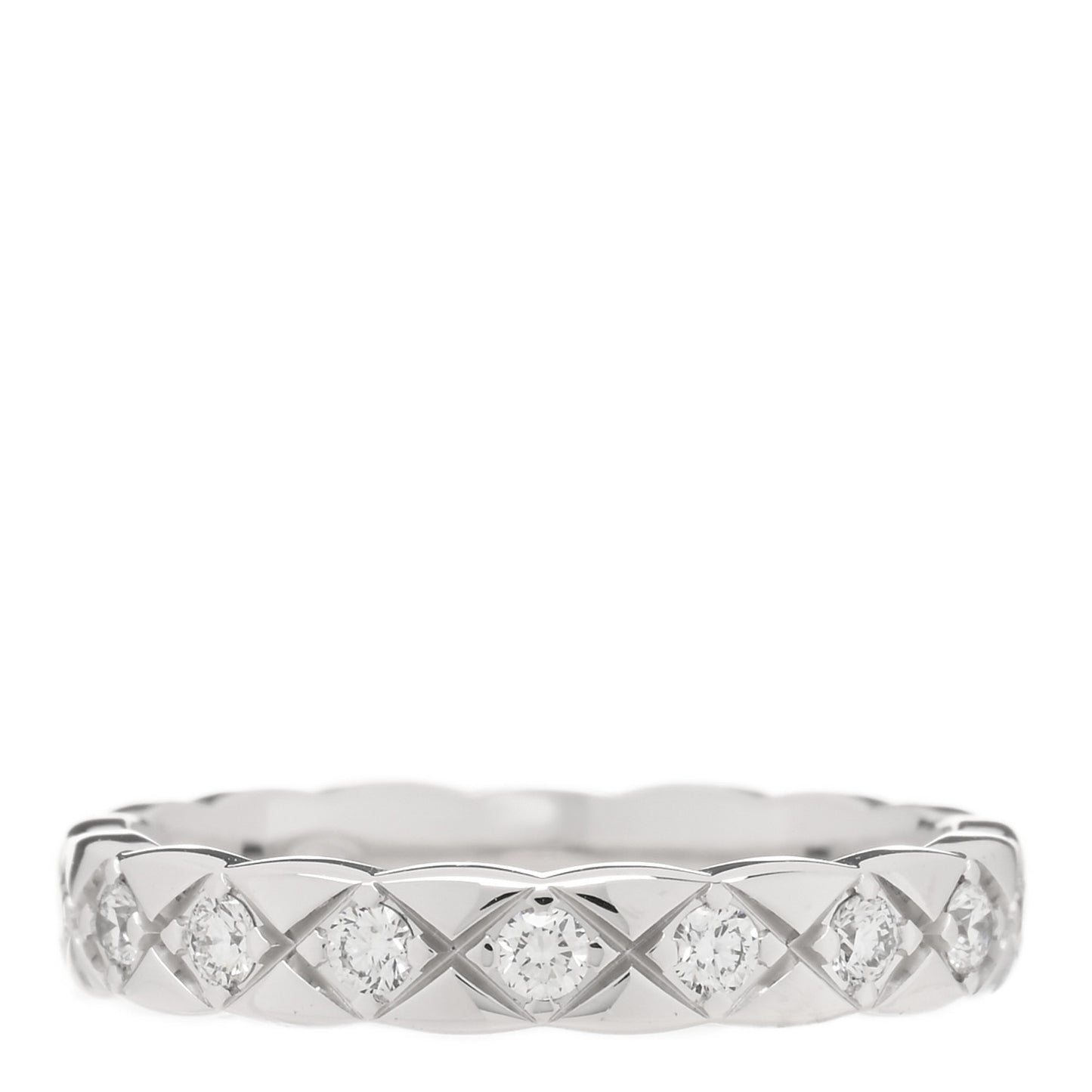 18K White Gold Diamond Mini Coco Crush Ring 47 4