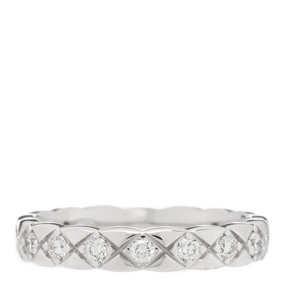 Chanel 18K White Gold Diamond Mini Coco Crush Ring 47 4 3 of 5