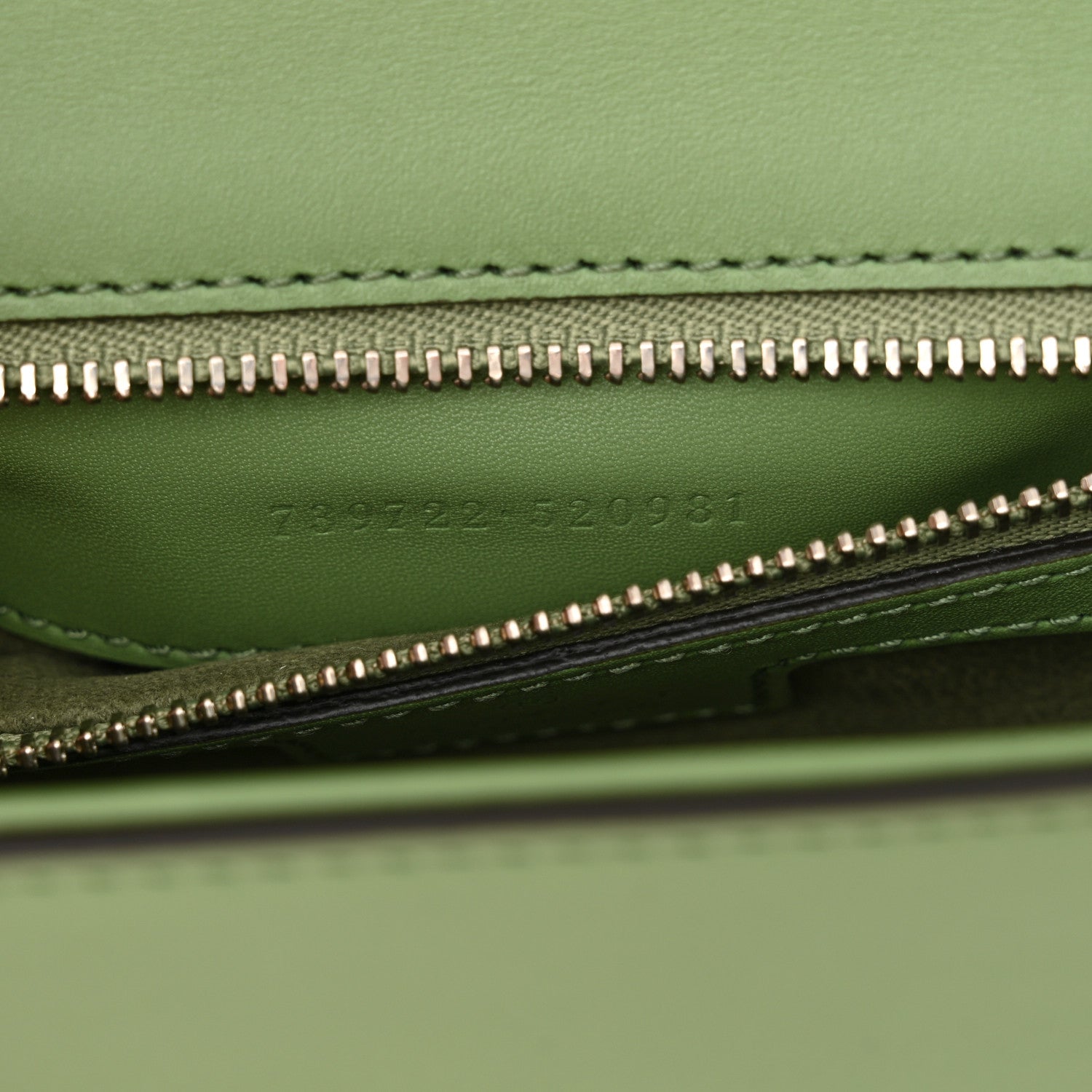 Gucci Senna Calfskin Petite GG Top Handle Shoulder Bag Green Soil Grass 6 of 10